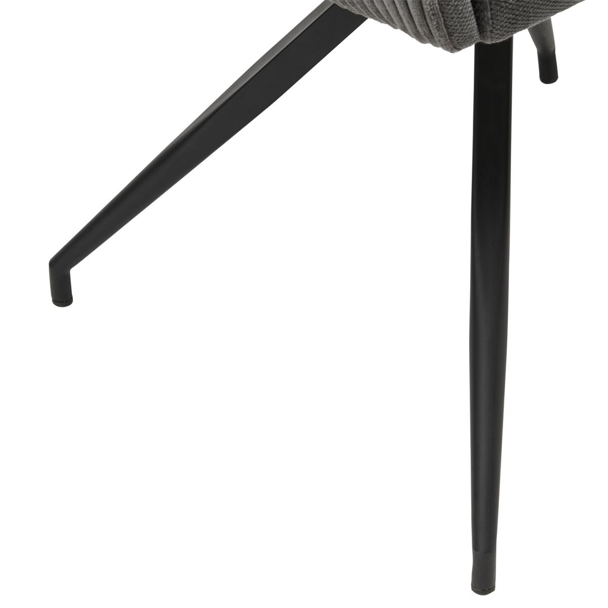 KRZESŁO Z PODŁOKIETNIKAMI ISEO - czarny/szary, Modern, metal/drewno (61/93/61cm) - Livetastic