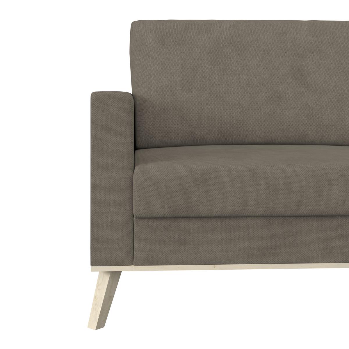 Kutna Garnitura Carini - boje hrasta/svijetlo smeđa, Basics, tekstil/drvo (222/152cm) - Modern Living