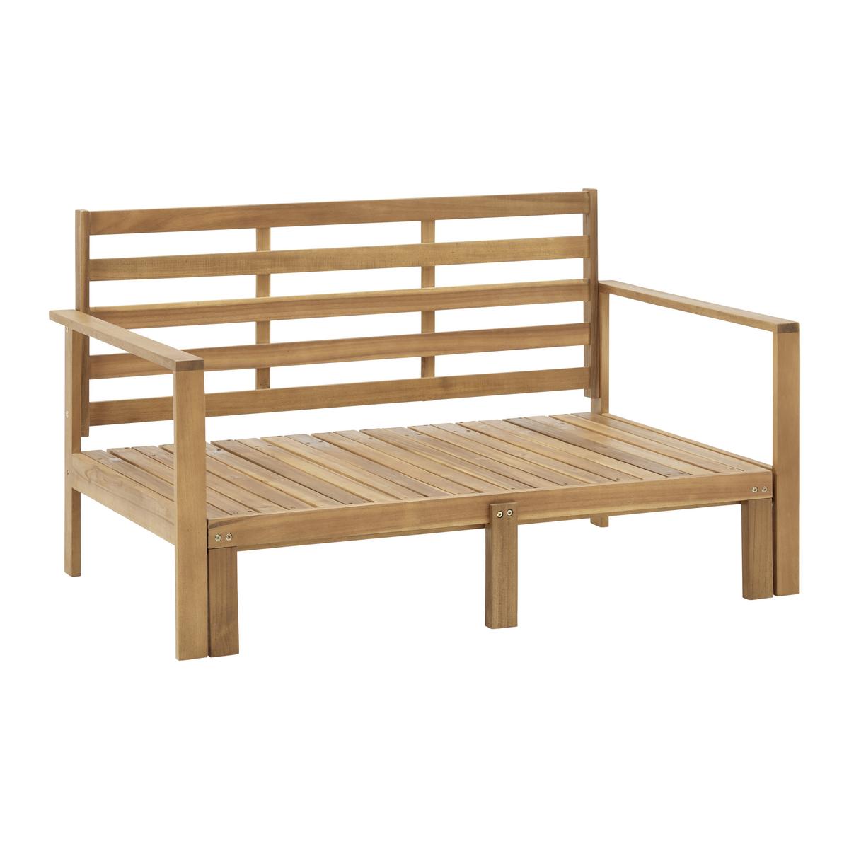 Sonneninsel Pia Dunkelgrau Akazie/Outdoorstoff - Dunkelgrau, MODERN, Holz/Textil (130/75/80-130cm) - Bessagi Garden