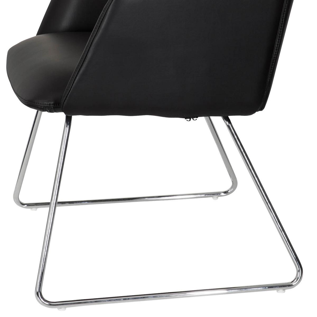 Konferenčni Stol Designia V, Črna - barve kroma/črna, Moderno, kovina/tekstil (58/80/62cm) - MID.YOU