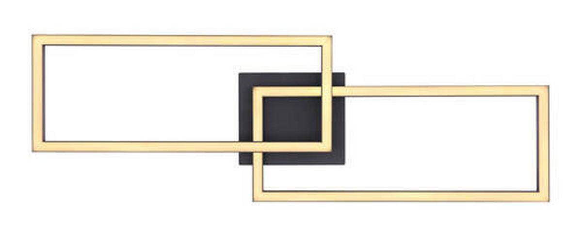 LED-Deckenleuchte Tatjana max. 24 Watt - Opal/Schwarz, MODERN, Kunststoff/Metall (71/23/7,5cm)