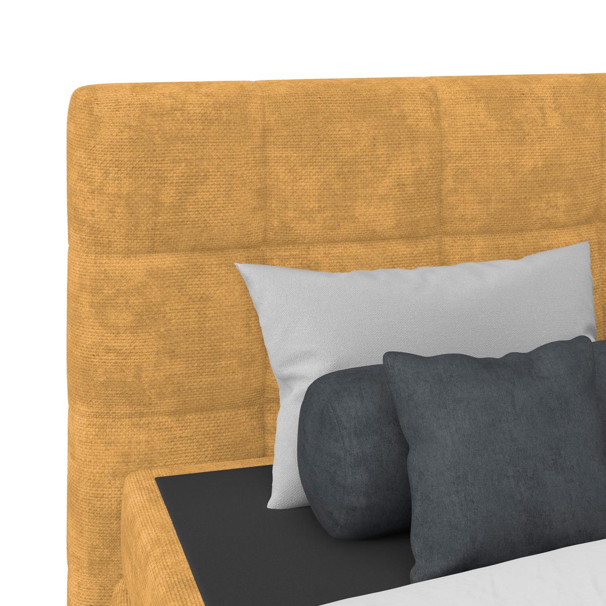 PAT BOX VEGA - auriu/verde, Trend, lemn/textil (160/200cm) - Modern Living