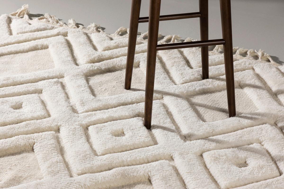 FLACHWEBETEPPICH DAHLIA - Weiß, LIFESTYLE, Textil (160/230cm) - P & B