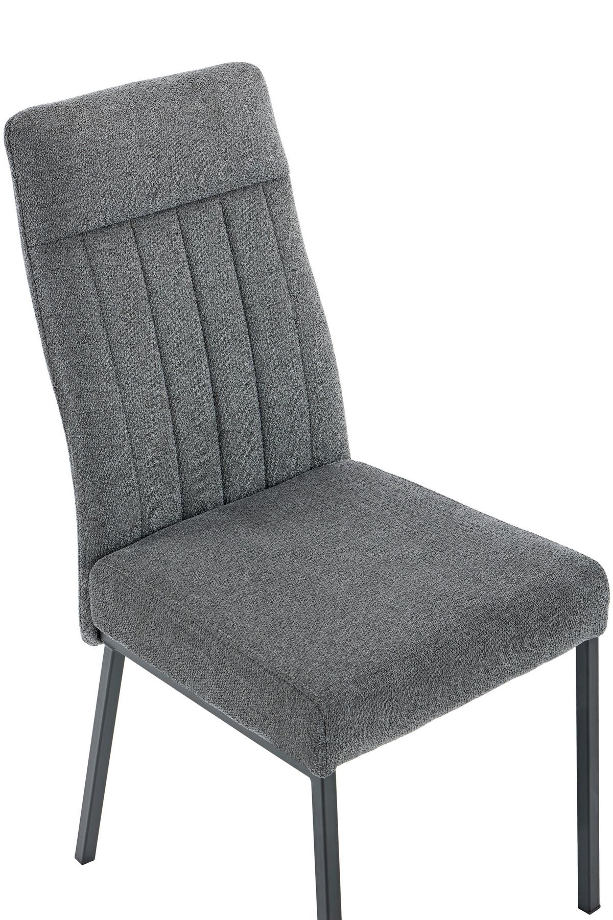 STUHL-SET CATANIA I S 4ER-SET - Anthrazit/Schwarz, MODERN, Textil/Metall (44/95/63,5cm) - MID.YOU