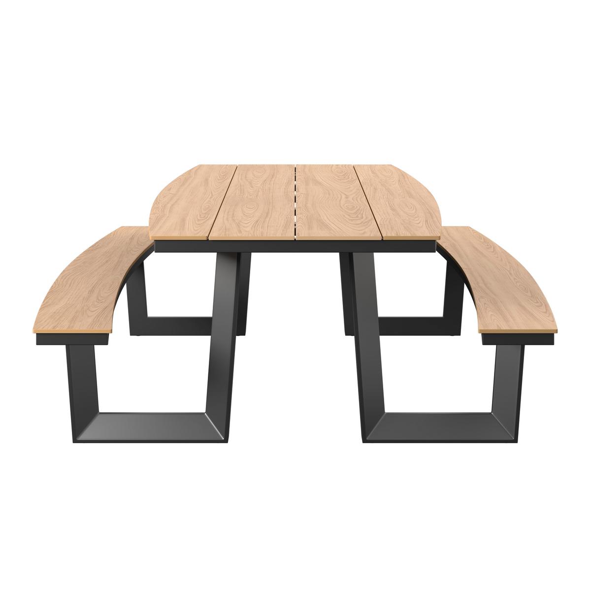 Vrtna Garnitura Manuel, Naravne Barve - naravne barve/antracit, Moderno, kovina/umetna masa (200/75/180cm)