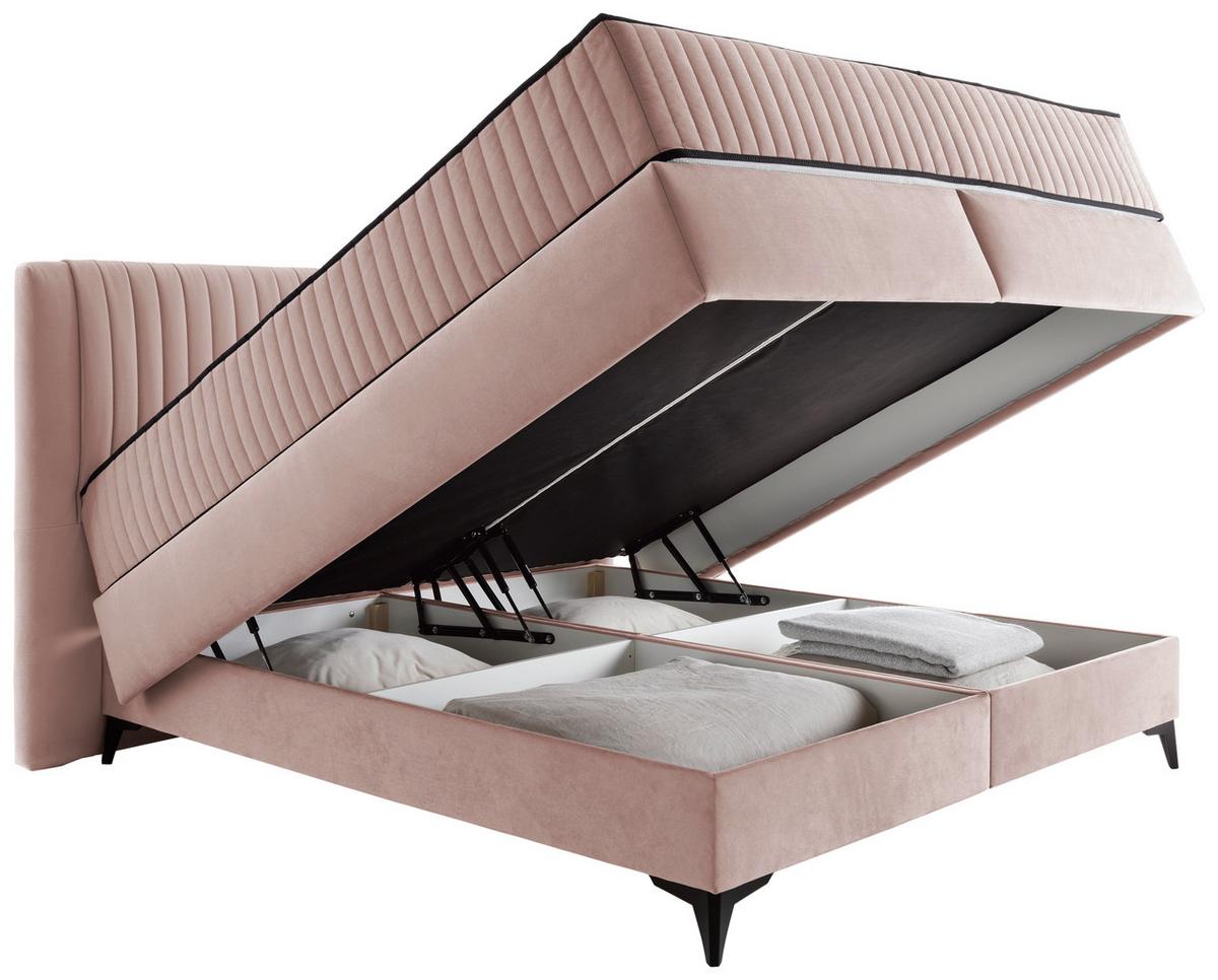 PAT BOX DREAM - roz, Modern, lemn/textil (180/200cm) - Premium Living