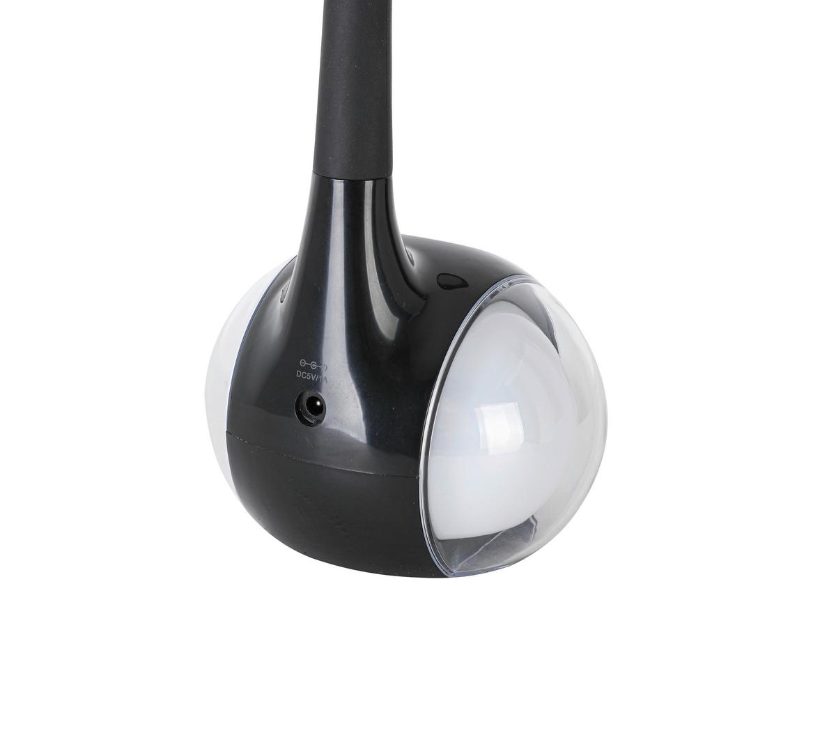 Lampă de birou cu LED Nihat - negru/transparent, Modern, plastic/metal (max 30/13,5/max 53cm) - Mömax