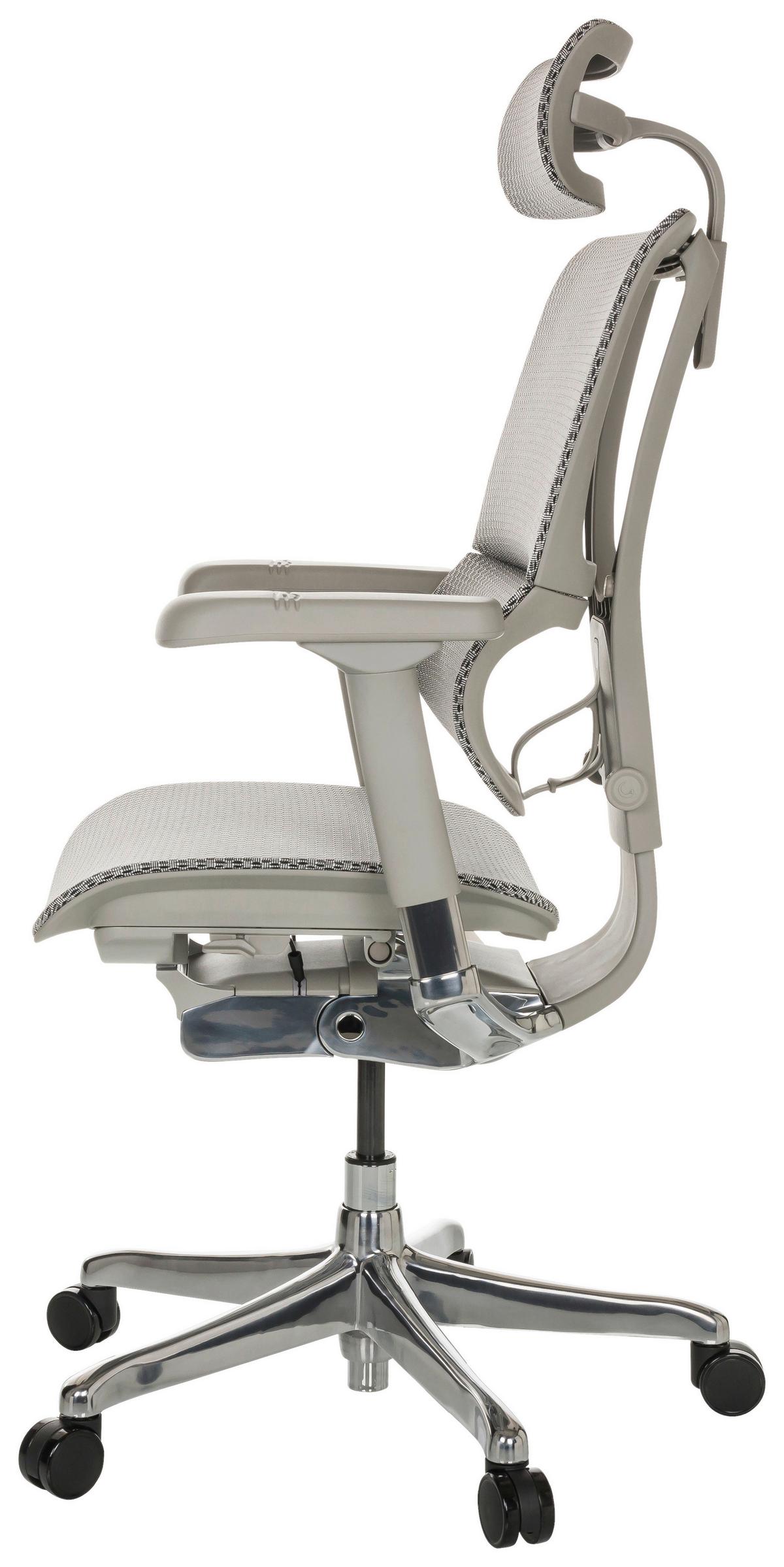 Pisarniški Stol Ergohuman Slim I G, Svetlo Siva - svetlo siva, Basics, kovina/umetna masa (69/116-138/66cm) - MID.YOU