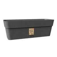 Virágláda Ethica - sötétszürke, Basics, műanyag (17/18/50cm)