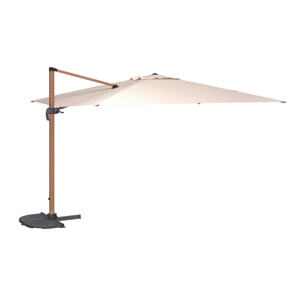 Ampelschirm Kairo Braun/Beige ca. 300x275x400cm - Beige/Braun, Basics, Textil/Metall (300/275/400cm)