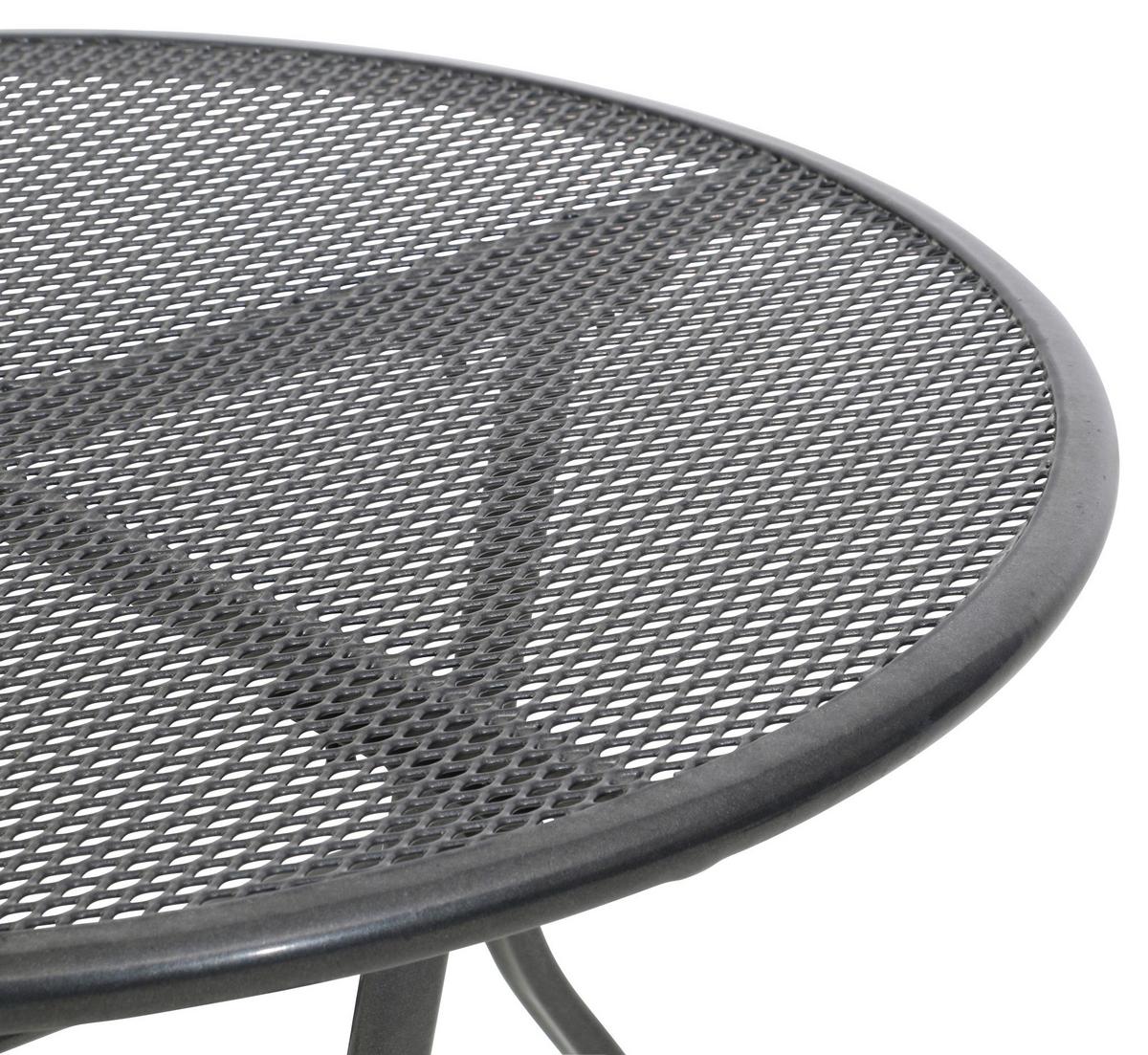 Gartentisch Toulouse Grau Stahl ca. 80x80x74cm - Grau, Basics, Metall (80/80/74cm) - Gardenson