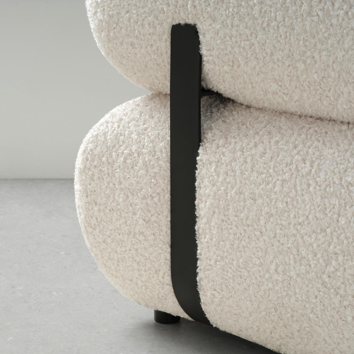 Wohnlandschaft Casimir in Weiss - Creme/Schwarz, LIFESTYLE, Kunststoff/Textil (310/180cm) - Premium Living