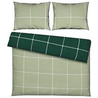 Bettwäsche Linnea Wende XXL Weiß/Salbeigrün/Waldgrün - Waldgrün/Salbeigrün, MODERN, Textil (200/220cm) - Modern Living
