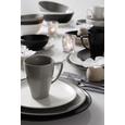Speiseteller Nele Grau - Grau, MODERN, Keramik (26,3/23/2,5cm) - Premium Living