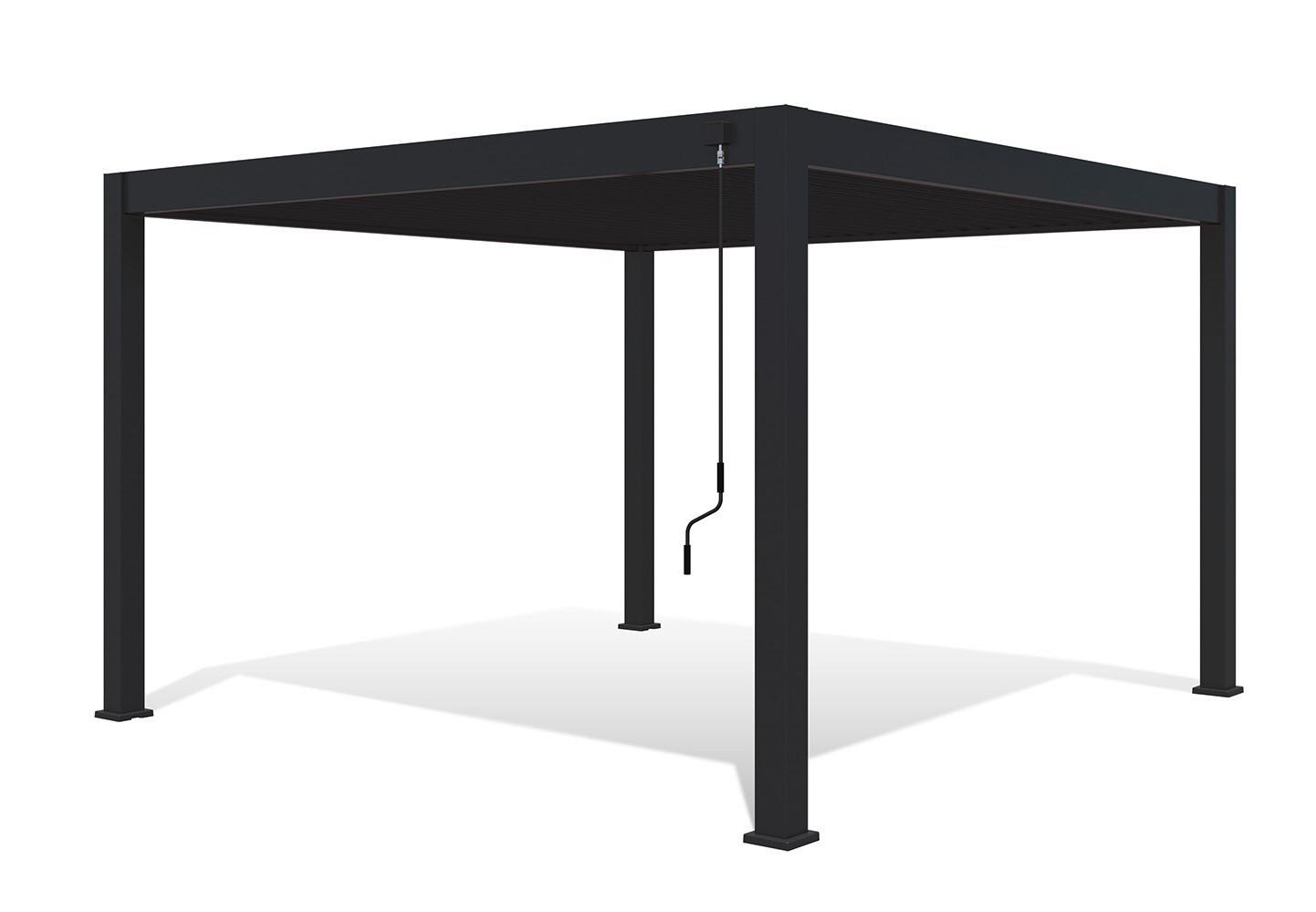 Pavillon Deluxe ca. 400x255x400 cm Anthrazit - Anthrazit, Basics, Metall (400/255/400cm) - WEIDE