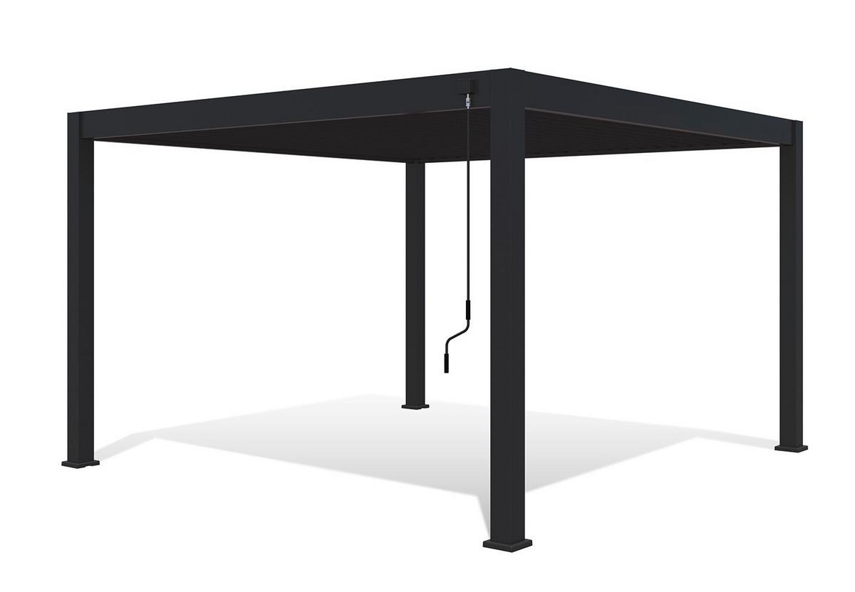 PERGOLA DELUXE PLUS 4X4M ANTHRAZIT - Anthrazit, Basics, Metall (400/255/400cm) - Gardenson