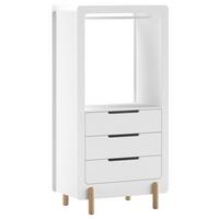 Kleiderschrank Simple ca. 88x180x54,4 cm Weiß - Weiß, MODERN, Holzwerkstoff (88/180/54,4cm) - Vipack