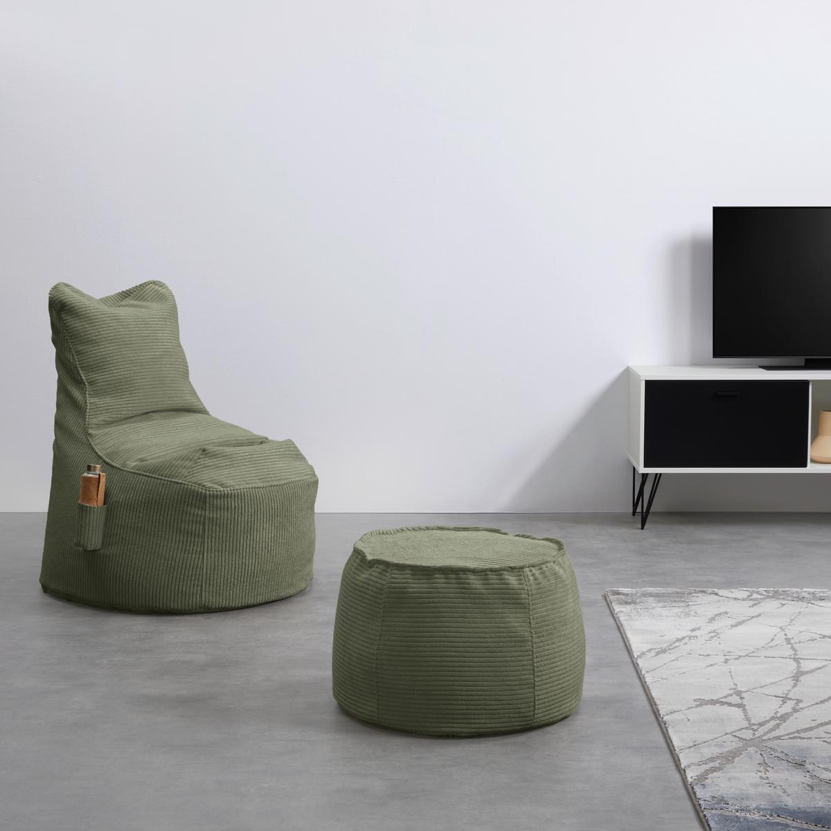 Hocker Lucylla Olivgrün - Olivgrün, MODERN, Textil (60/60/38cm) - Mömax