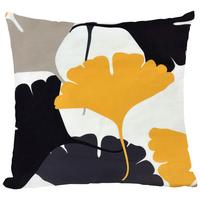 Kissenhülle Blätter Gingko Multicolor ca. 45x45cm - Gelb, Textil (45/45cm)