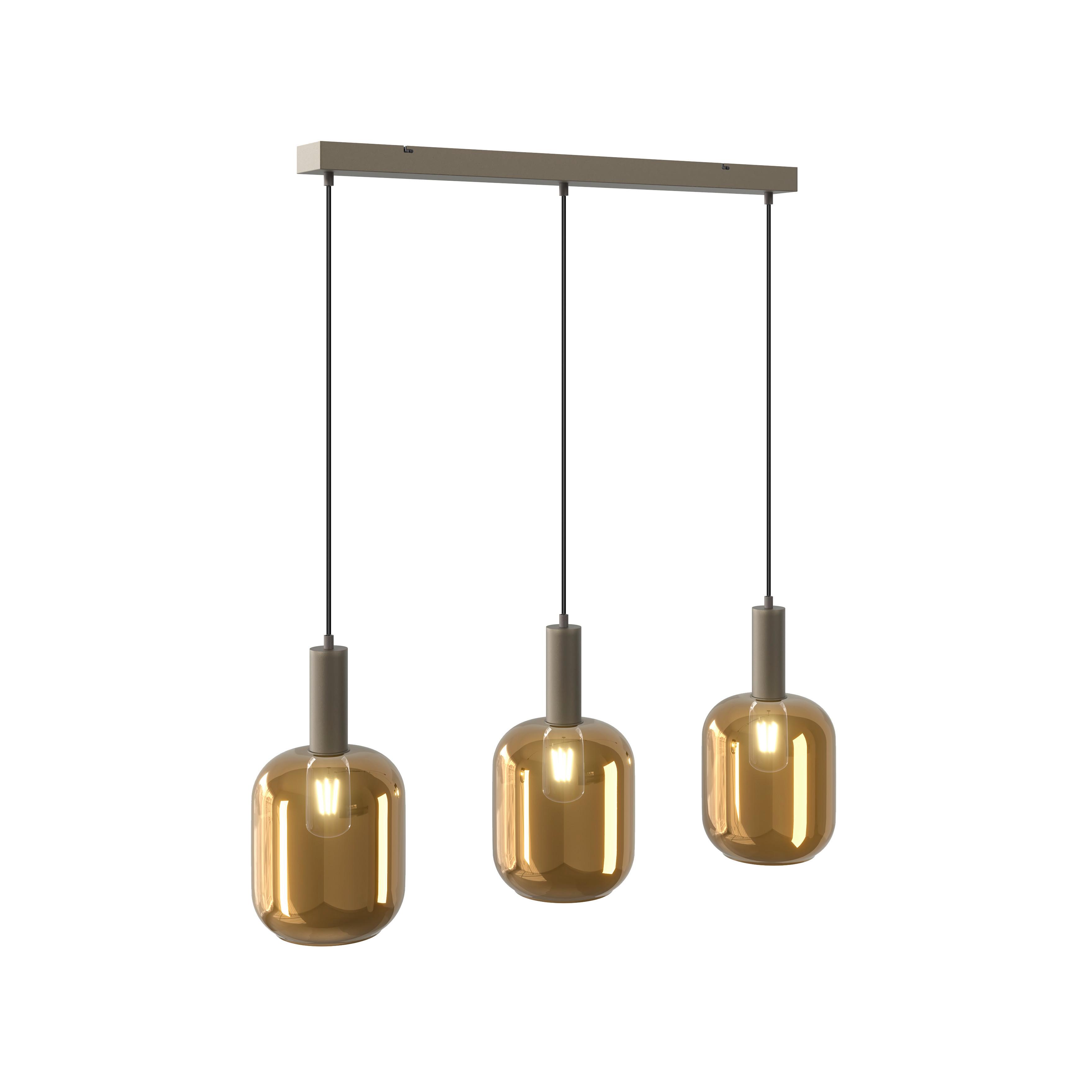 HÄNGLAMPA SIOP - bärnstensfärgad/champagne, Modern, metall/glas (80/20/120cm)