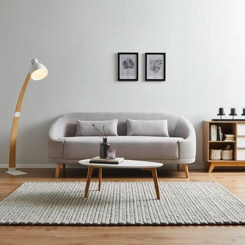 Trosed Jannike, Siva, Velur - siva, Moderno, tekstil/les (207/84/80cm) - Bessagi Home