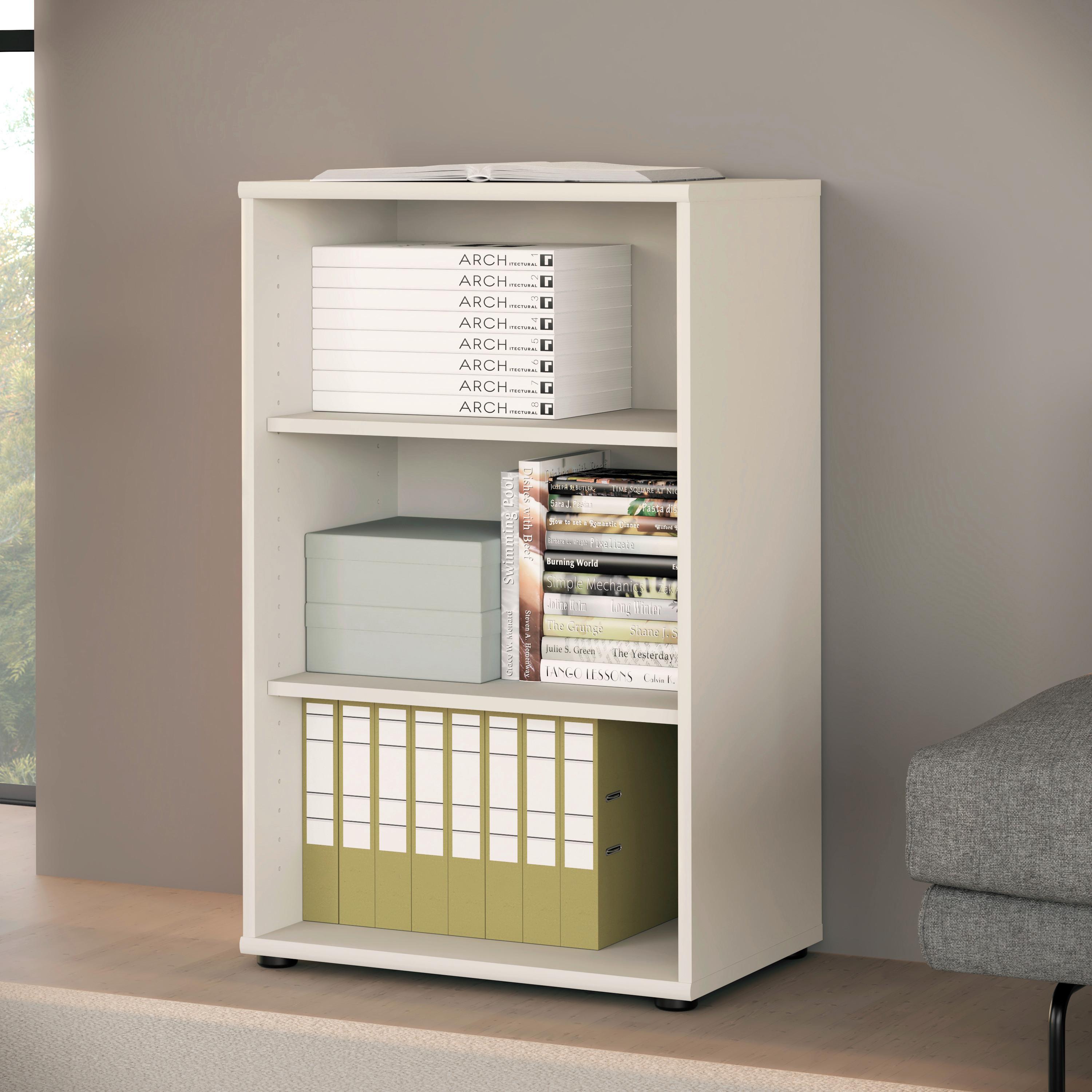 Regal Tempra 2, Peščena Barva - barve aluminija/peščene barve, Konvencionalno, leseni material (54/86/35cm) - Mömax