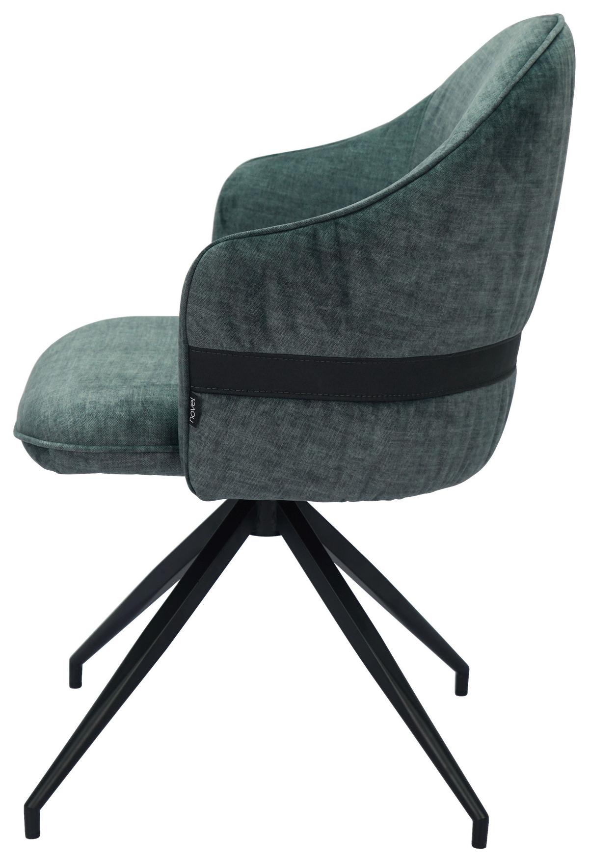 KRZESŁO VOGUE - zielony/czarny, Design, metal/tkanina (63/83/63cm) - Novel