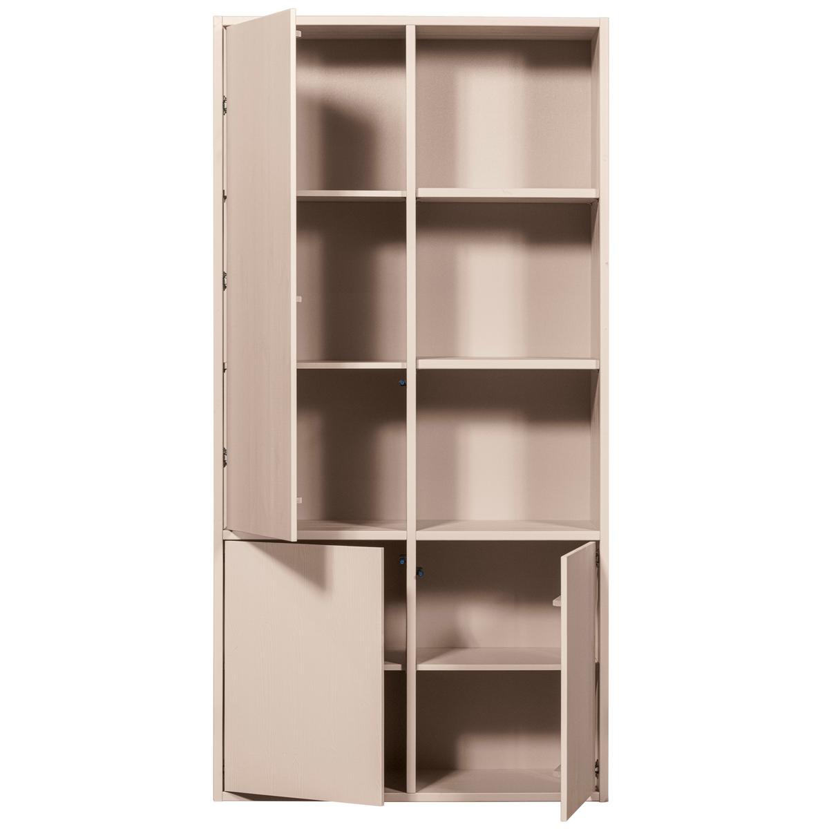 Mehrzweckschrank Merel Grauweiß B: 100 cm - Grauweiß, Design, Holz (100/200/40cm) - Livetastic