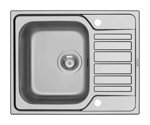 Spüle FERRO - Edelstahlfarben, MODERN, Metall (62/50cm) - HKT