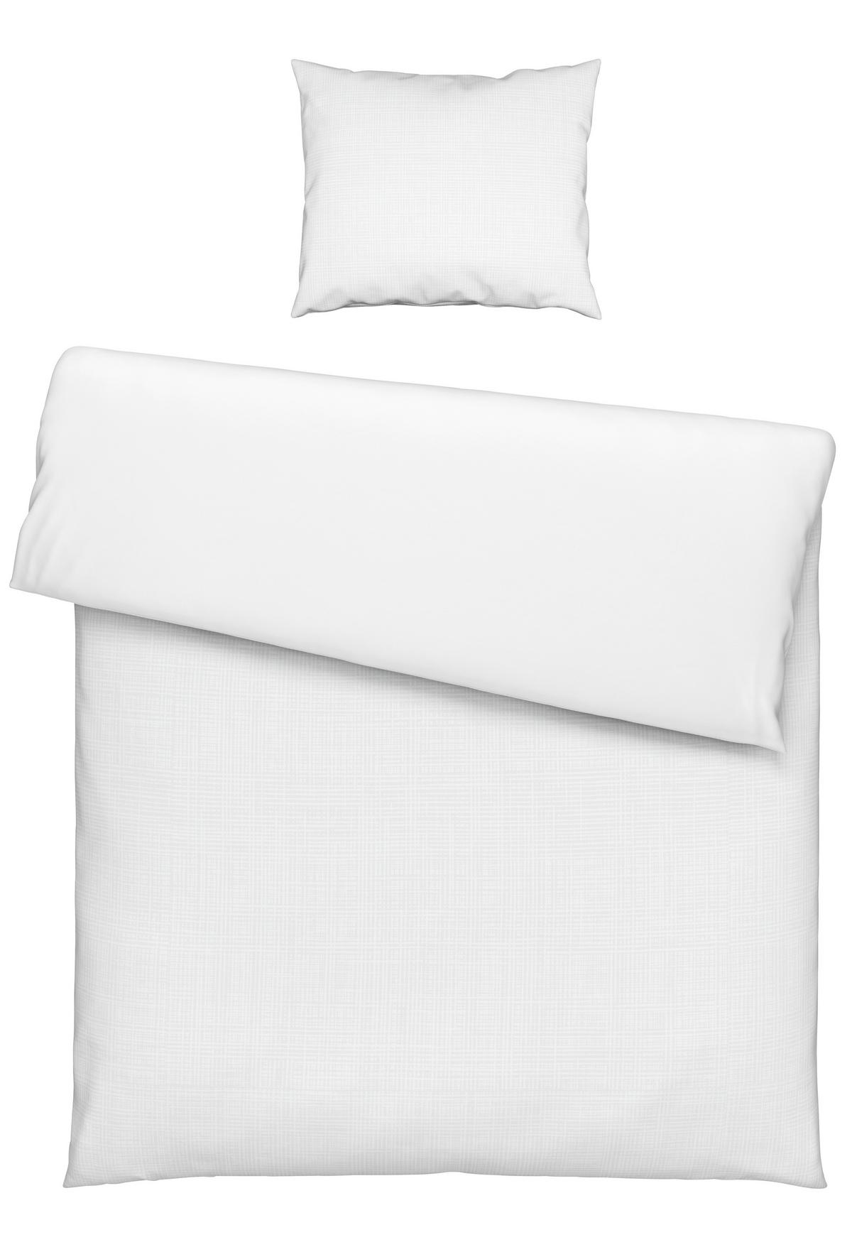 BETTWÄSCHESET MELANIA - Weiss, Lifestyle, Textil (160/210cm) - Modern Living