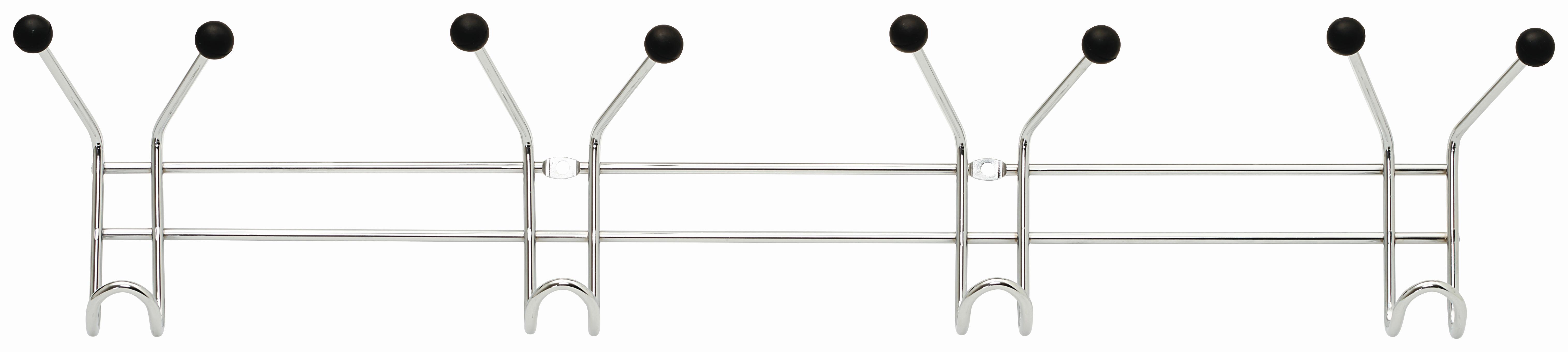 Hakenleiste Chromfarben - Chromfarben, Metall (60/12/5cm) - Mömax