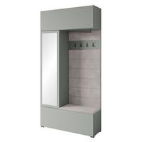 GARDEROBE GARDEROBE TEJO - Graugrün, Design, Holzwerkstoff (115/231,9/37,5cm) - Livetastic