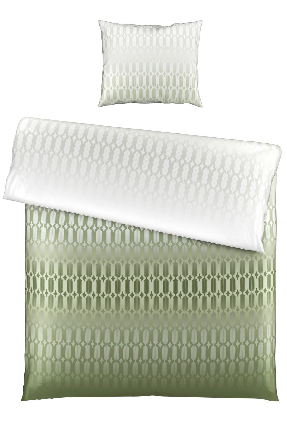 Bettwäsche Picol ca. 160x210cm - Olivgrün/Grün, Modern, Textil (160/210cm) - Premium Living