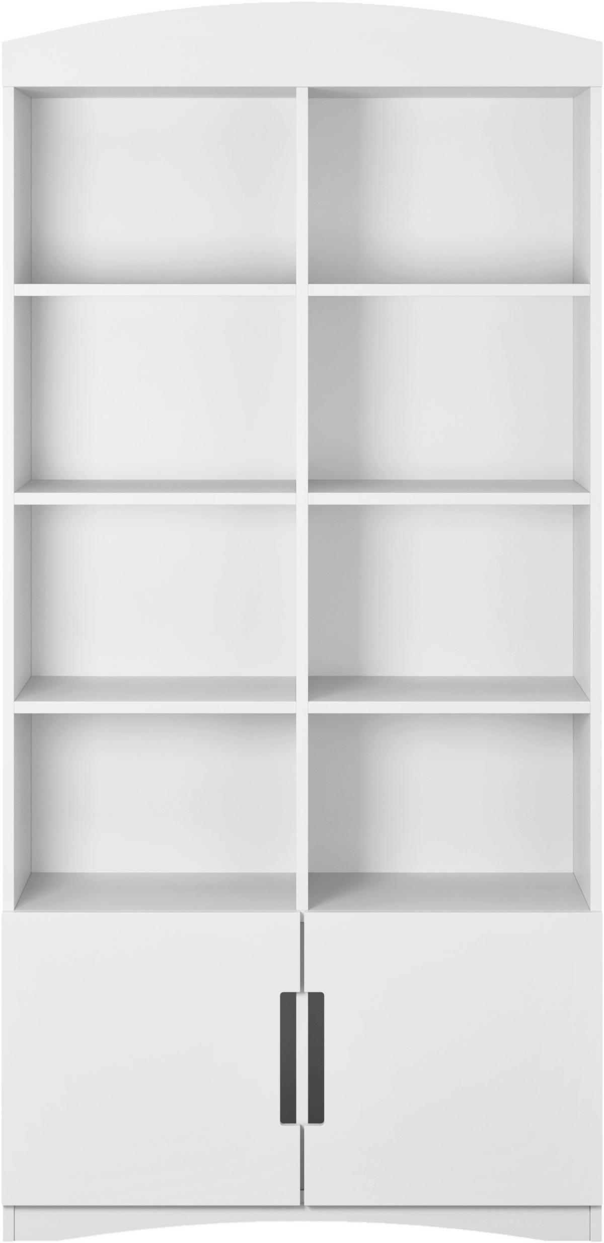 Regal Classic, Bela - bela, Moderno, leseni material (90/188,2/36cm) - MID.YOU