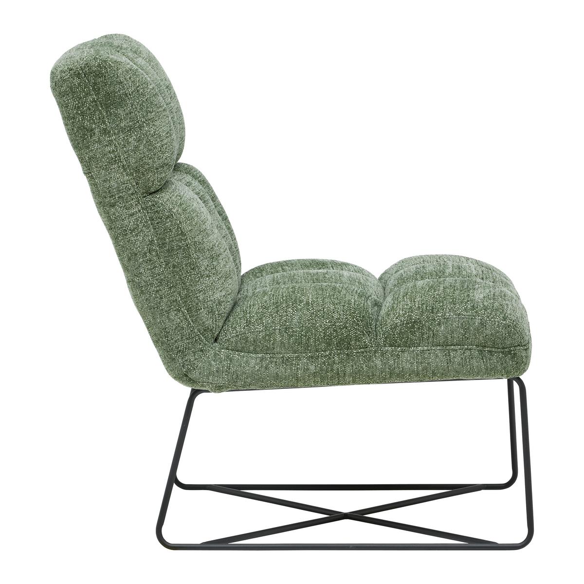 Sessel Marco Grün - Schwarz/Grün, MODERN, Textil/Metall (62/86/87cm) - Mömax
