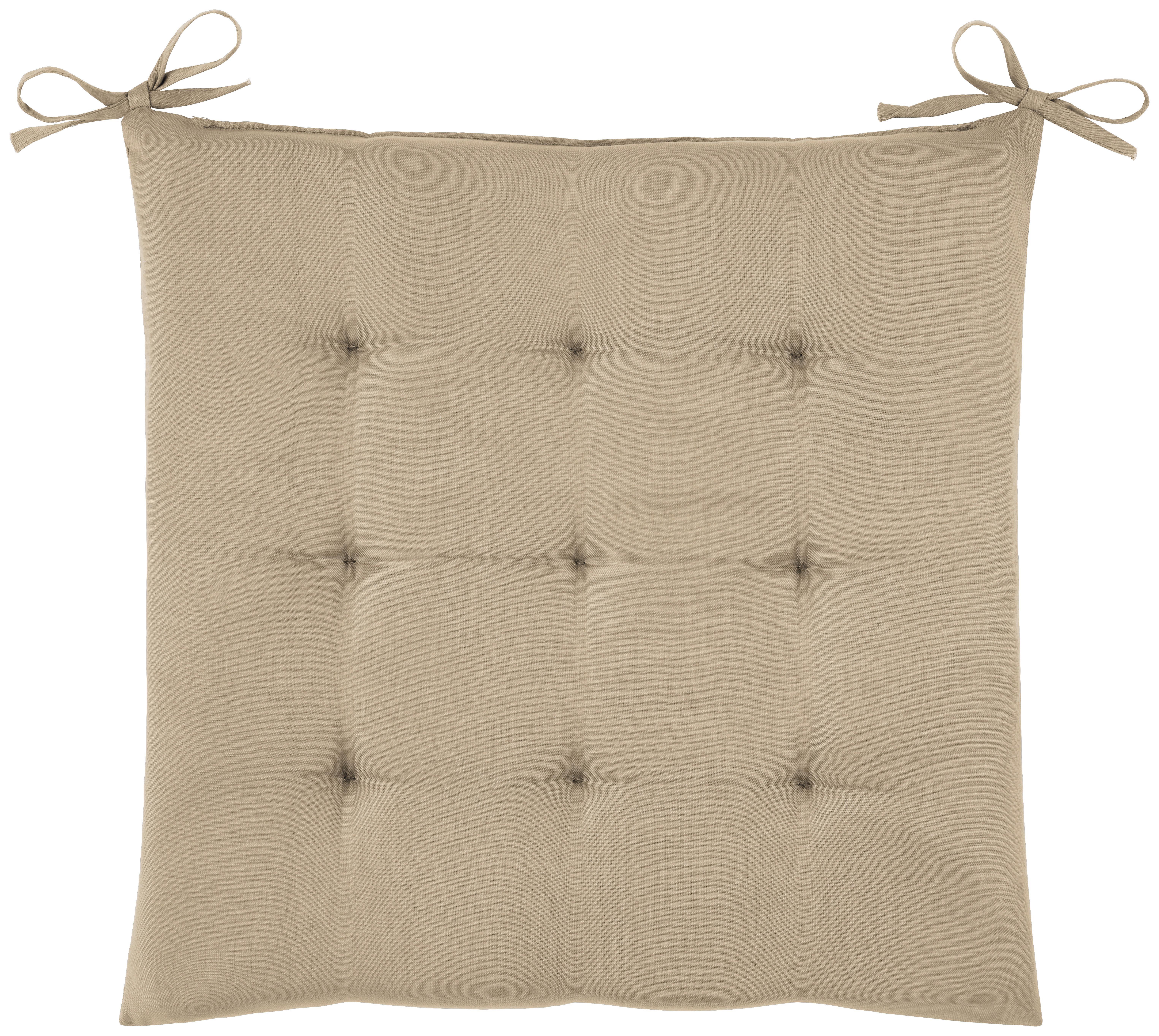 Sitzkissen Lola Hellbraun ca. 40x40cm - Hellbraun, Textil (40/40/4cm) - Mömax