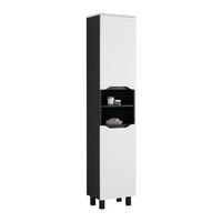 Hochschrank Wave II in Schwarz/Weiß - Schwarz/Weiß, MODERN, Holzwerkstoff (40/190/30cm) - Mömax