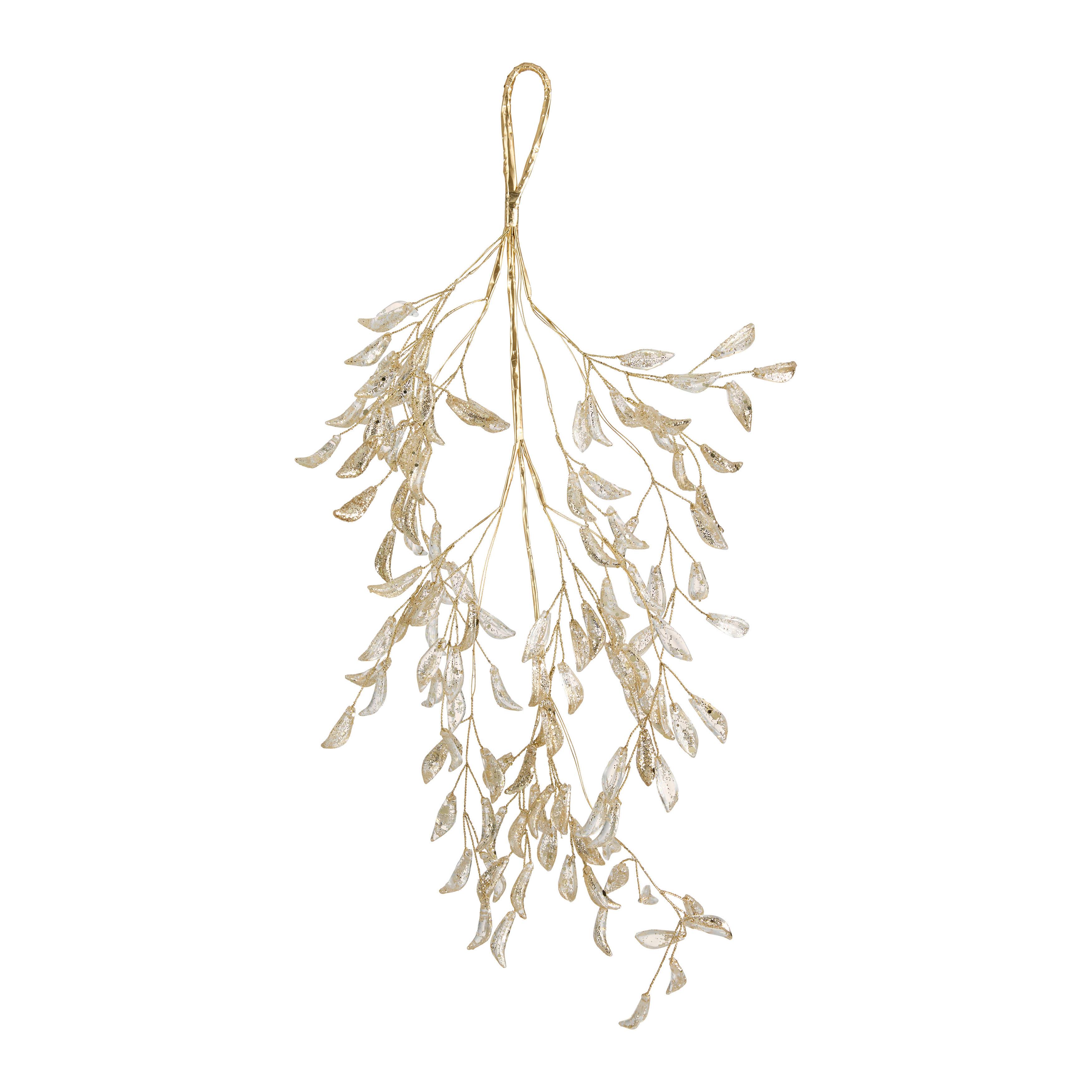 Dekozweig Golden Transparent - Transparent, Basics (40cm)