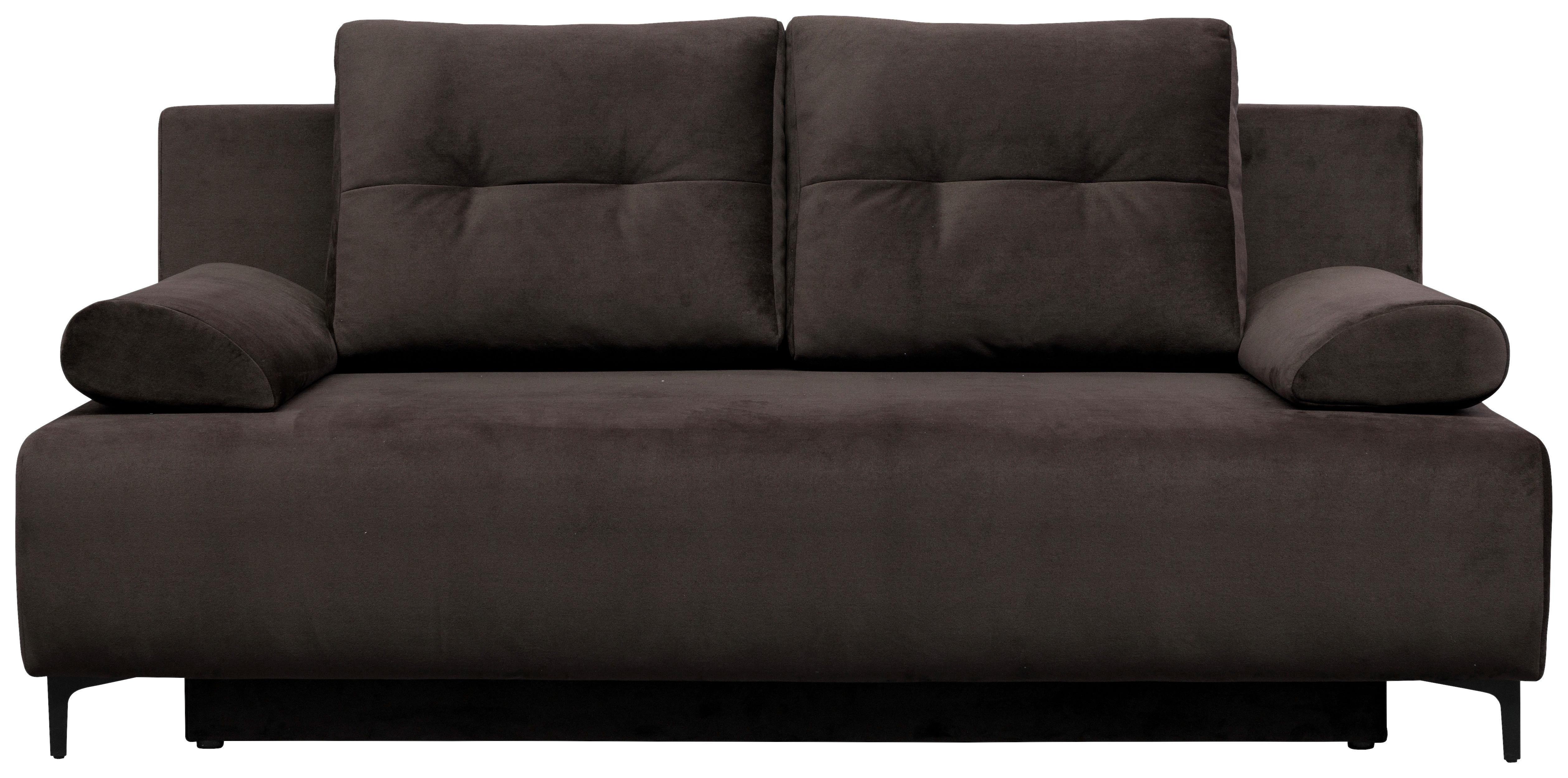 Kanapéágy Viera - szürkésbarna, Modern, textil/fa (201/100/105cm) - Mömax