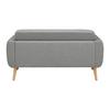 2-SITS SOFFA PIA - mörkgrå/naturfärgad, Modern, trä/textil (146/76/75cm) - Bessagi Home