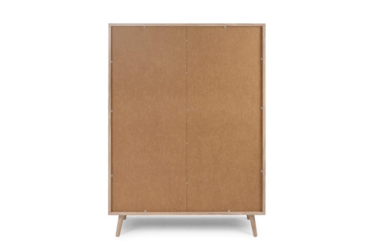 KOMODA WYSOKA BALI - kolor dębu sonoma, Natur, materiał drewnopochodny/tworzywo sztuczne (101,5/139/40cm) - MID.YOU