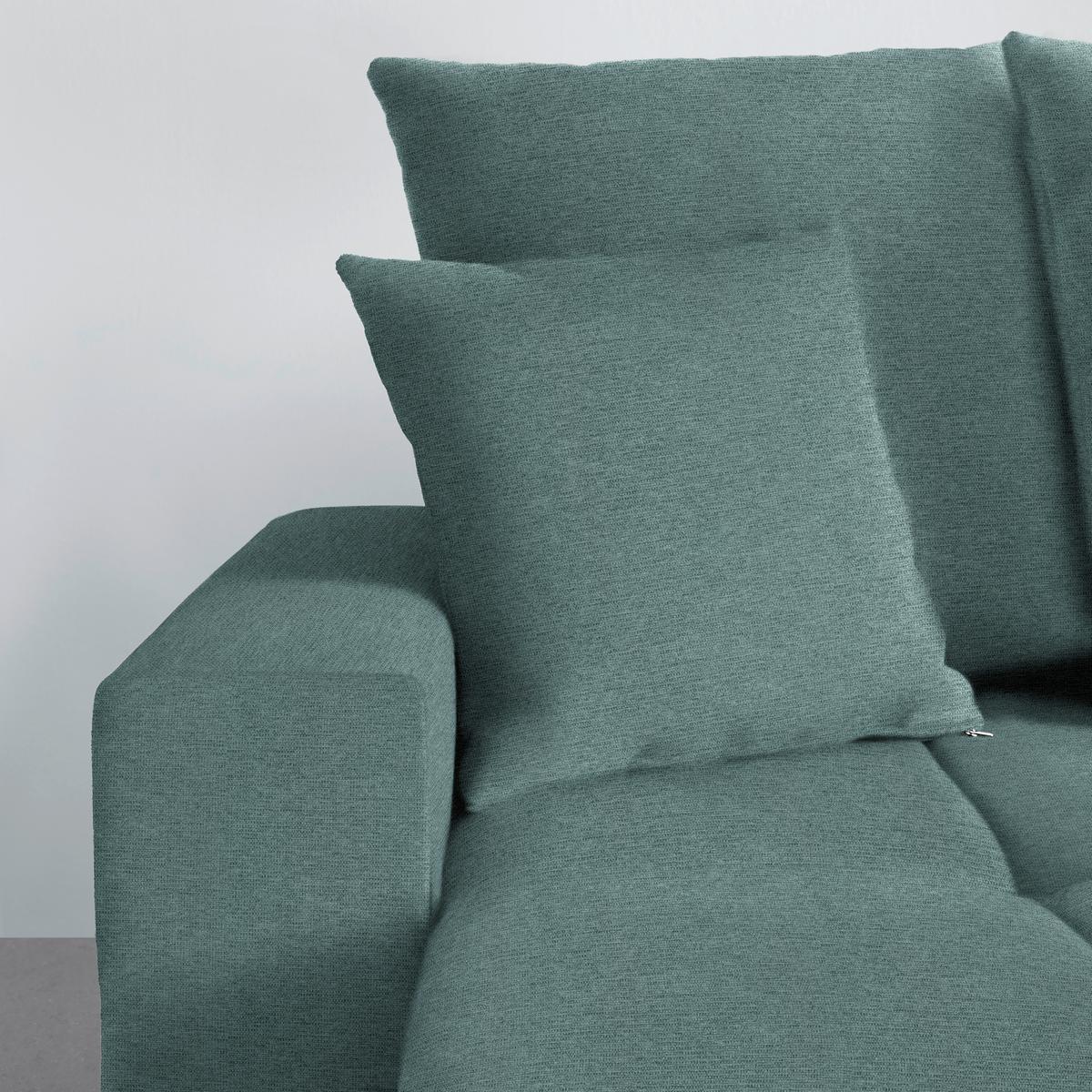 Ecksofa Alatri Petrol - Petrol/Schwarz, Modern, Kunststoff/Textil (289/90/176cm) - Based