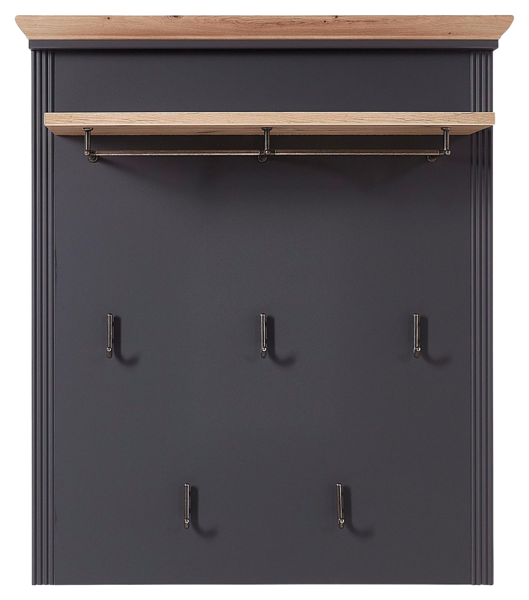 PANEL DO PRZEDPOKOJU JASMIN - kolor dębowy/kolor grafitowy, Romantik / Landhaus, materiał drewnopochodny (93/107/30cm) - Landscape