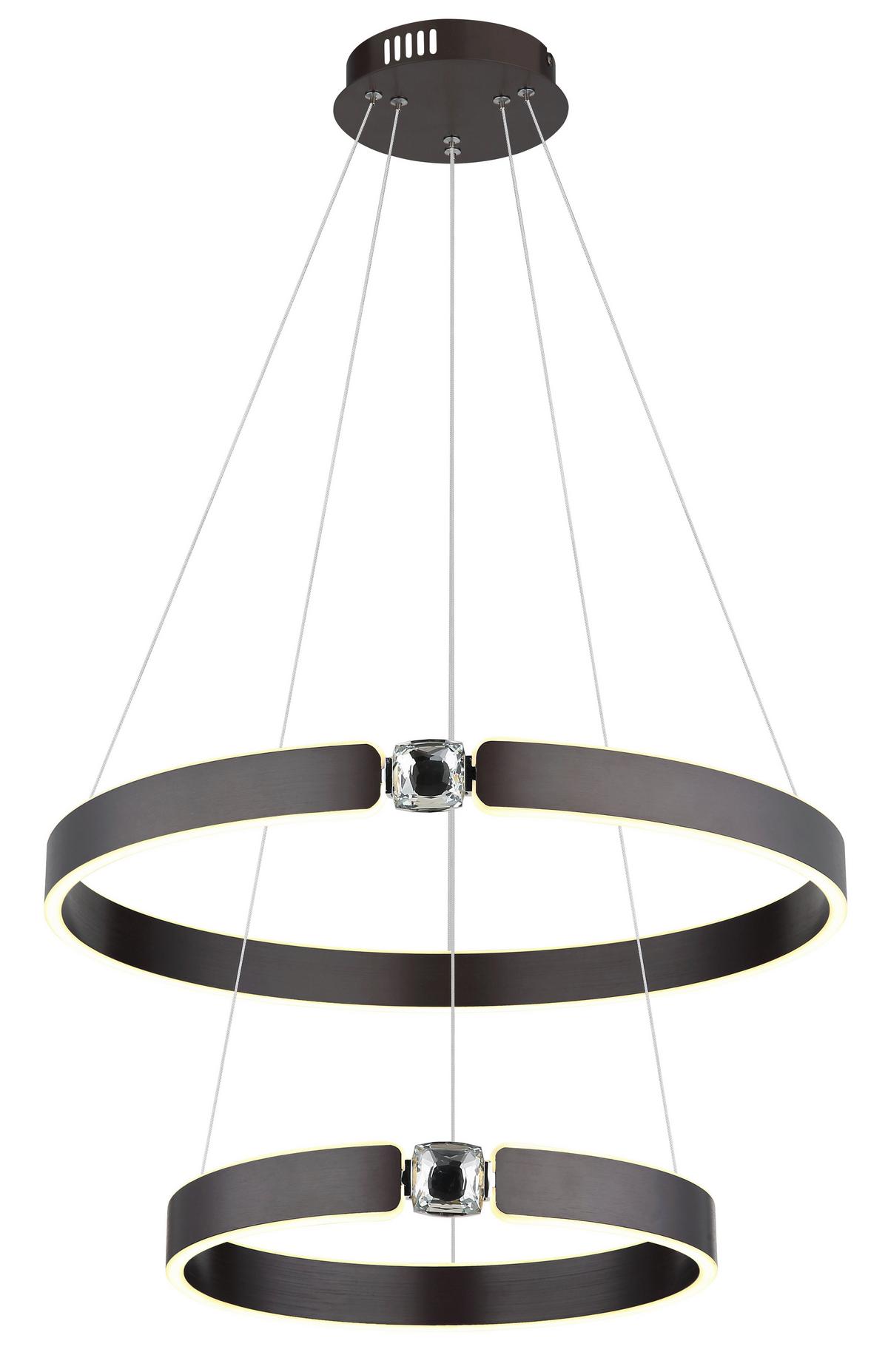 LED-HÄNGELEUCHTE 67349H2 HENDRICKS - Klar/Opal, Design, Glas/Kunststoff (60/125cm) - Globo