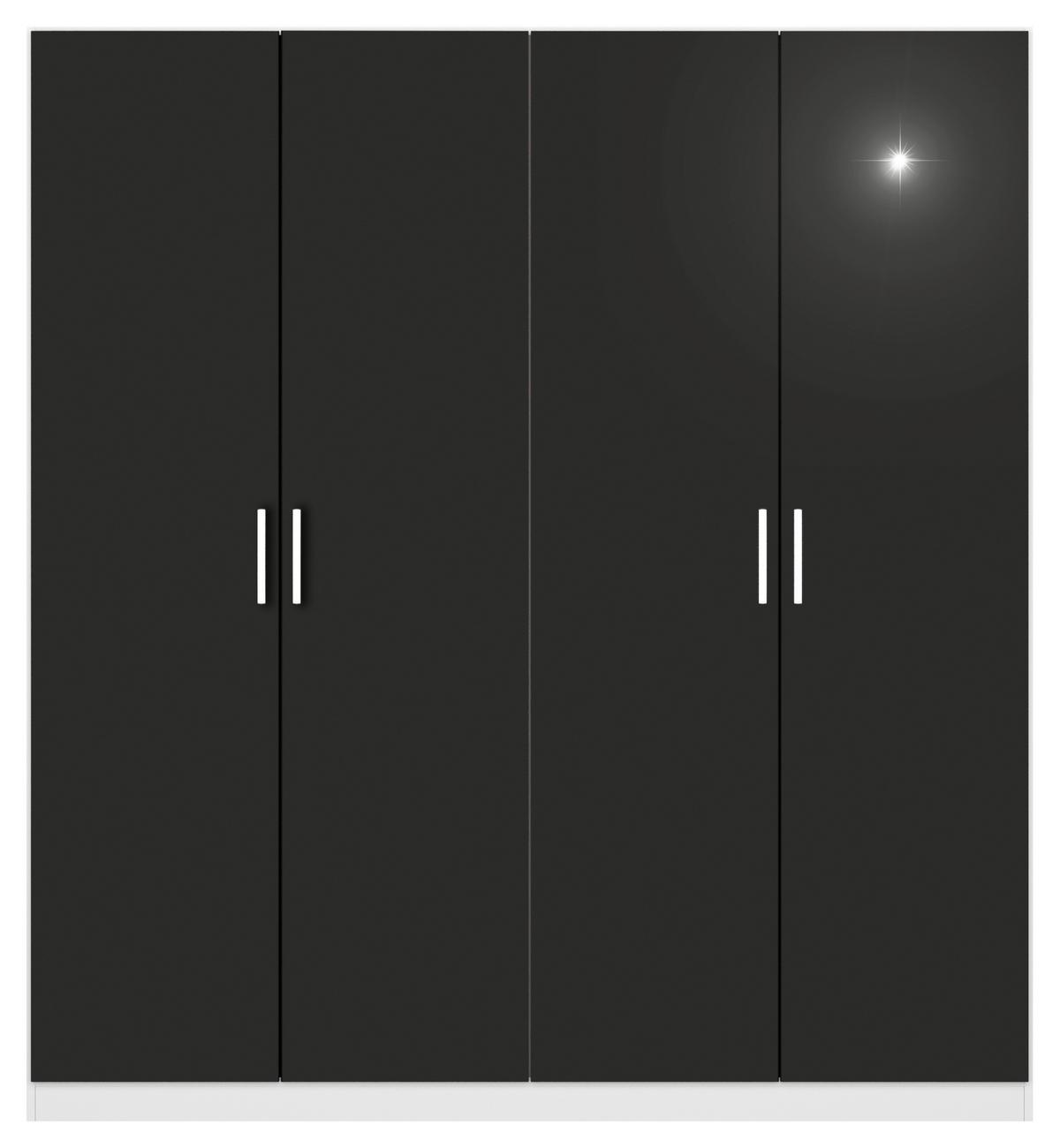 Ormar S Klasičnim Vratima Berlin - bijela/siva, Moderno, drvni materijal/plastika (181/210/54cm) - Modern Living