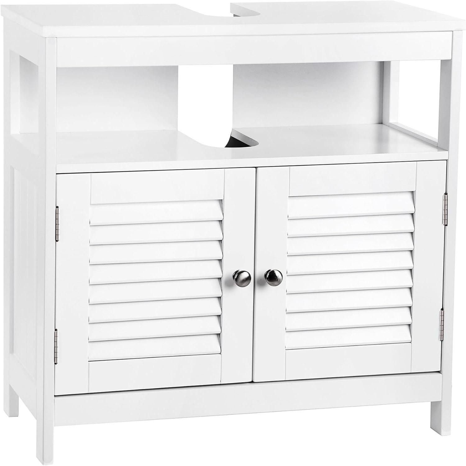 WASCHBECKENUNTERSCHRANK BBC02WT - Silberfarben/Schwarz, Trend, Holzwerkstoff/Metall (60/60/30cm) - MID.YOU