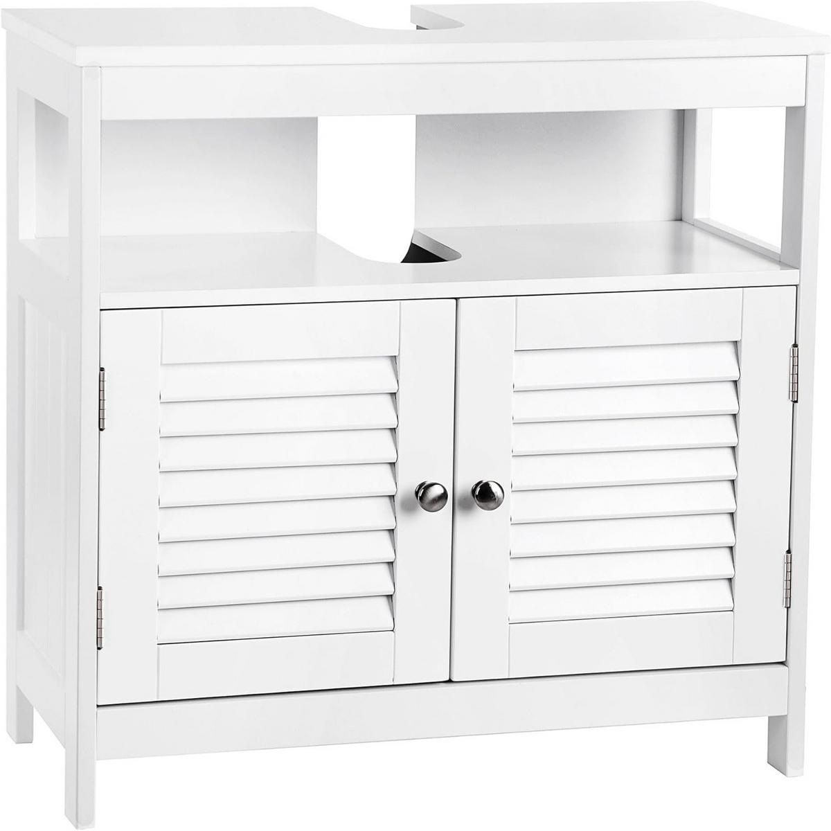 WASCHBECKENUNTERSCHRANK BBC02WT - Silberfarben/Schwarz, Trend, Holzwerkstoff/Metall (60/60/30cm) - MID.YOU