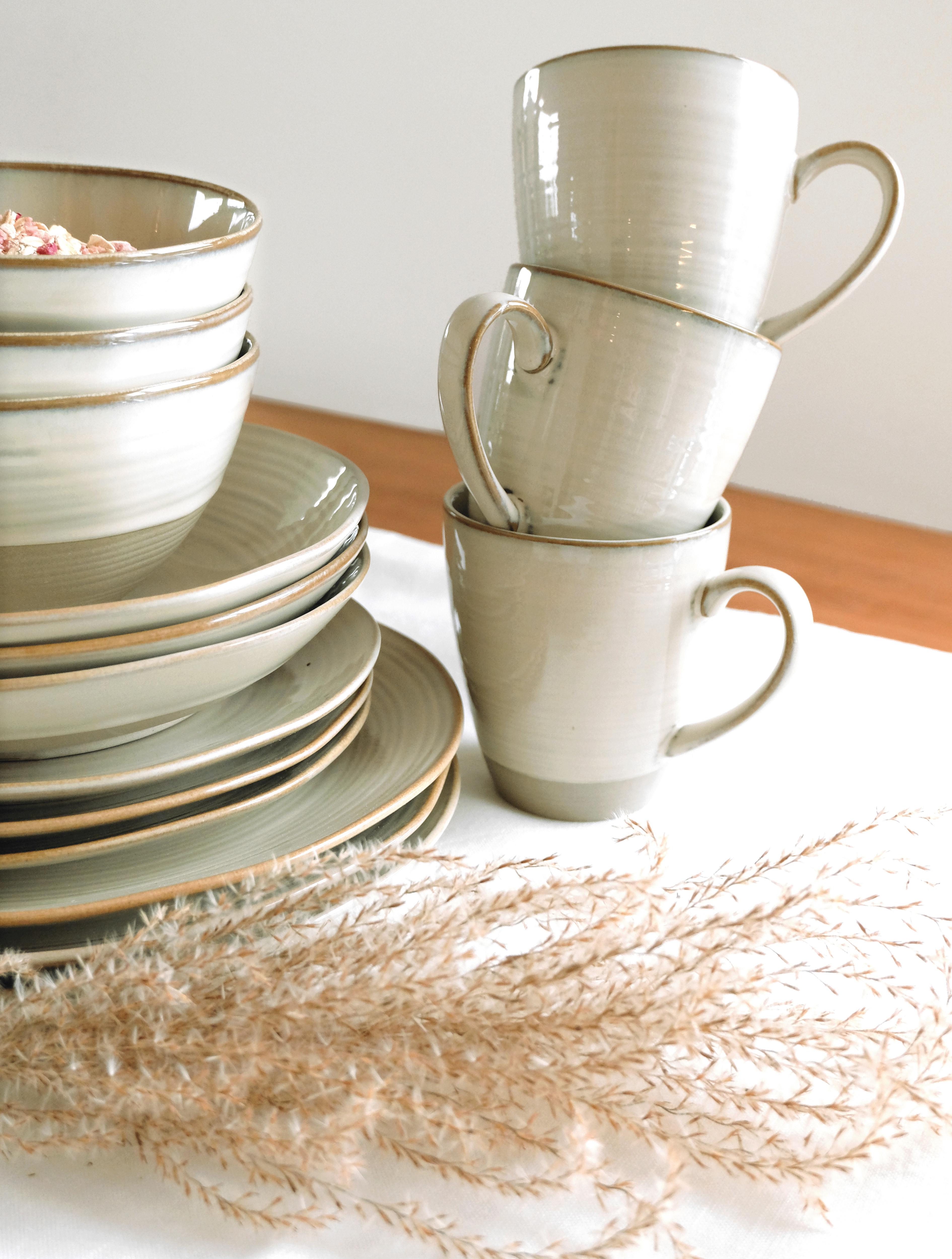 FRÜHSTÜCKSSET FRÜHSTÜCKSSET, 931818 - Beige, Basics, Keramik - Mäser
