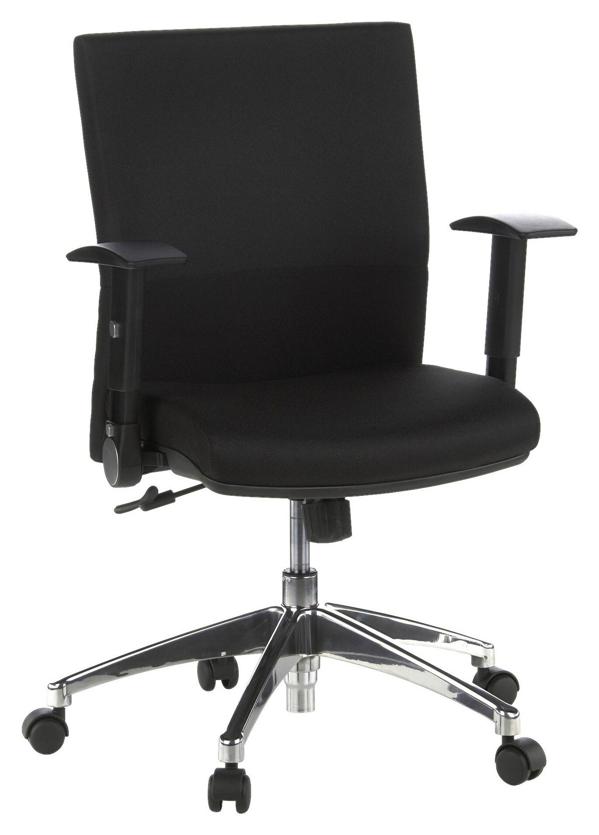 Drehstuhl Laguna Pro Schwarz ca. 56x103x43cm - Schwarz, MODERN, Kunststoff/Textil (56/103/43cm) - MID.YOU