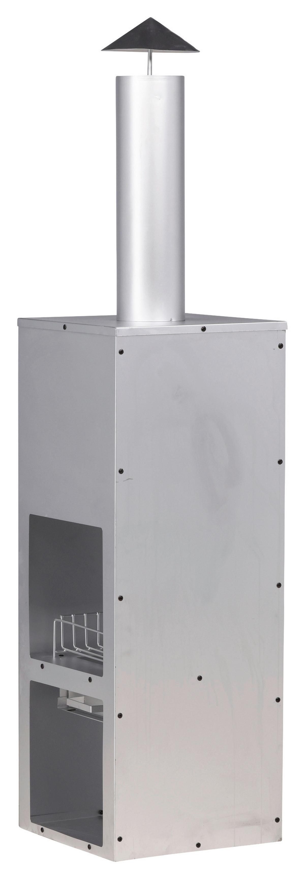 Feuerstelle Makarima ca. 45x199x45 cm Silber - Silberfarben, KONVENTIONELL, Metall (45/199/45cm) - Gardenson